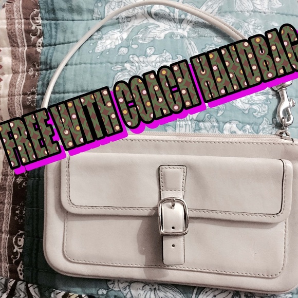 FREE COACH WRISTLET W COACH HANDBAG + DUSTBAG - Picture 1 of 8